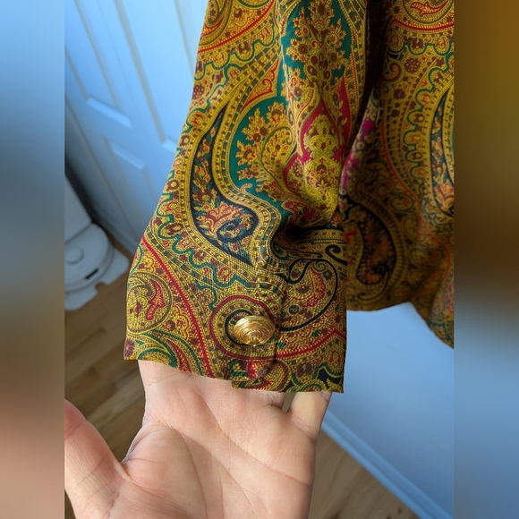 JONES NEW YORK Women Blazer VINTAGE Size 12 100% Silk Made In Korea - Picture 6 of 9